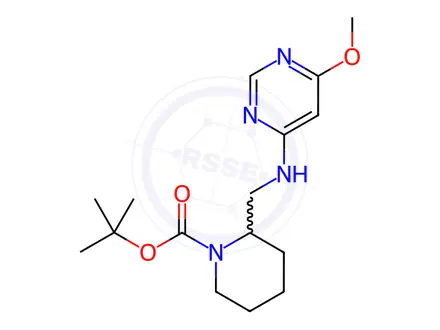 Chemical structure of tert-Butyl 2-(((6-methoxypyrimidin-4-yl)amino)methyl)piperidine-1-carboxylate