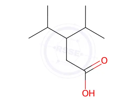 Chemical structure of 3-Isopropyl-4-methylpentanoic acid