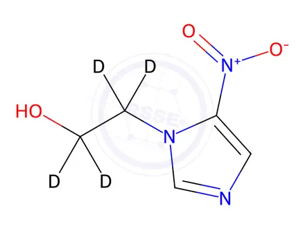 Chemical structure of 5-Nitro-1H-imidazole-1-ethanol-d4
