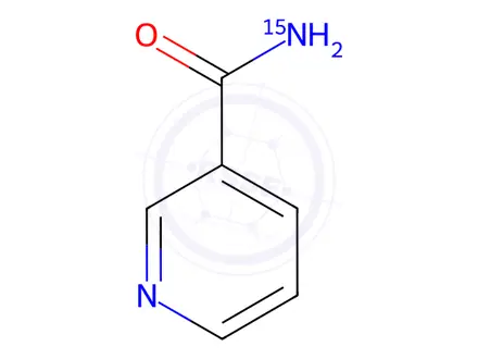 Chemical structure of Nicotinamide-15N1