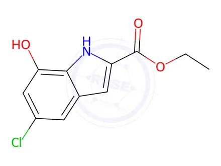 Chemical structure of Ethyl 5-chloro-7-hydroxy-1H-indole-2-carboxylate