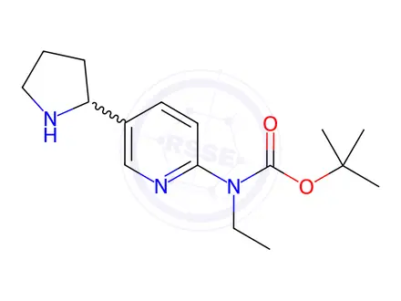 Chemical structure of Tert-butyl ethyl(5-(pyrrolidin-2-yl)pyridin-2-yl)carbamate