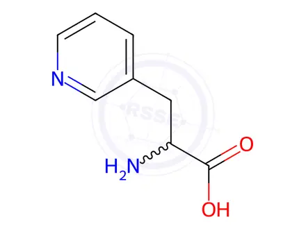 Chemical structure of 2-Amino-3-(pyridin-3-yl)propanoic Acid