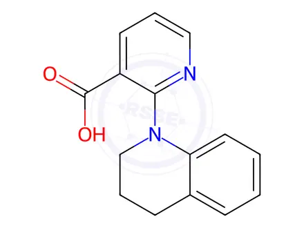 Chemical structure of 2-[3,4-Dihydro-1(2H)-quinolinyl]nicotinic acid