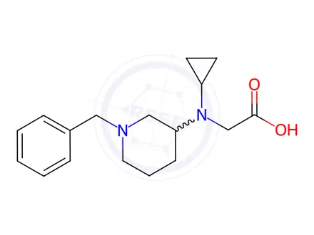 Chemical structure of 2-((1-Benzylpiperidin-3-yl)(cyclopropyl)amino)acetic acid