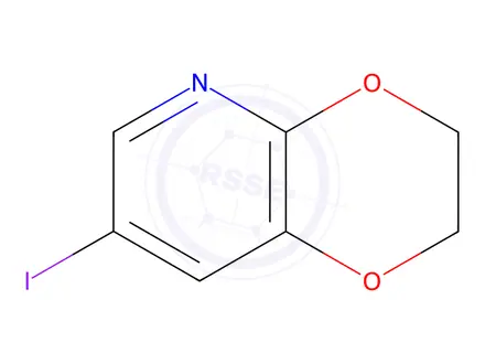 Chemical structure of 7-Iodo-2,3-dihydro-[1,4]dioxino[2,3-b]pyridine