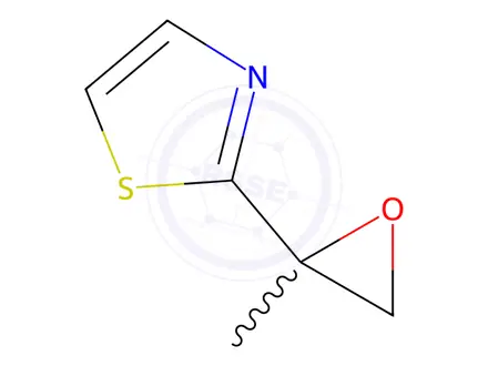 Chemical structure of Thiazole, 2-(2-methyloxiranyl)-(9CI)