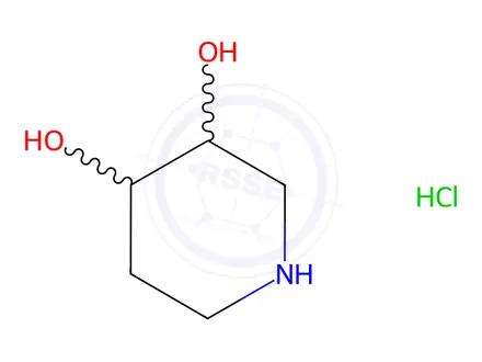 Chemical structure of Piperidine-3,4-diol hydrochloride