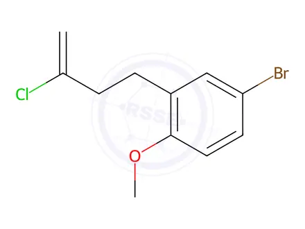 Chemical structure of 4-(5-Bromo-2-methoxyphenyl)-2-chloro-1-butene