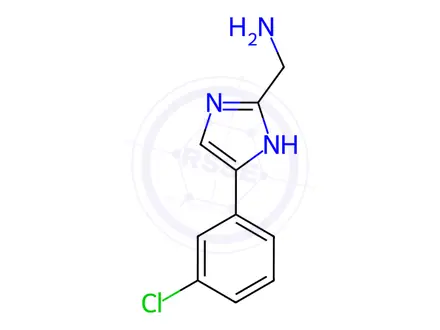 Chemical structure of (5-(3-Chlorophenyl)-1H-imidazol-2-yl)methanamine