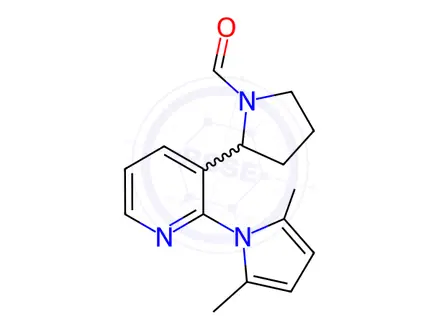 Chemical structure of 2-(2-(2,5-Dimethyl-1H-pyrrol-1-yl)pyridin-3-yl)pyrrolidine-1-carbaldehyde
