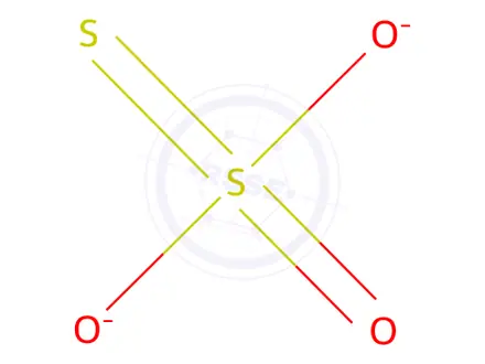 Chemical structure of Ammonium thiosulphate
