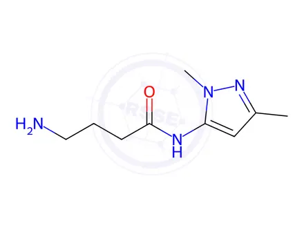 Chemical structure of 4-amino-n-(1,3-dimethyl-1h-pyrazol-5-yl)butanamide