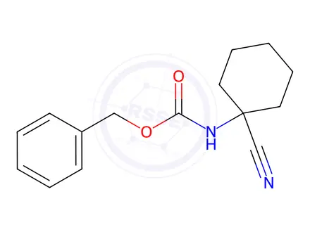 Chemical structure of benzyl N-(1-cyanocyclohexyl)carbamate