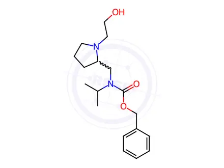 Chemical structure of Benzyl ((1-(2-hydroxyethyl)pyrrolidin-2-yl)methyl)(isopropyl)carbamate