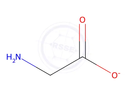 Chemical structure of GLYCINE, SODIUM SALT HYDRATE, 99