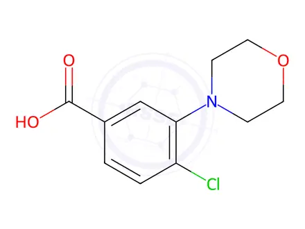 Chemical structure of 4-Chloro-3-morpholin-4-yl-benzoic acid