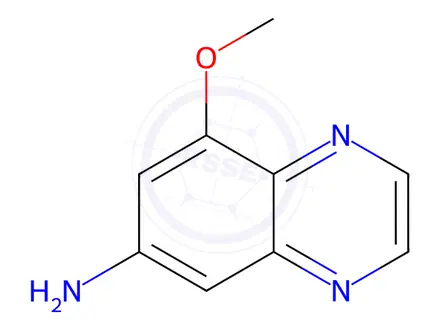 Chemical structure of Quinoxaline, 7-amino-5-methoxy-(6CI)