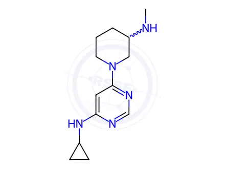 Chemical structure of Cyclopropyl-[6-(3-MethylaMino-piperidin-1-yl)-pyriMidin-4-yl]-aMine hydrochloride