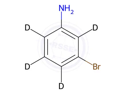 Chemical structure of 3-Bromoaniline-d4