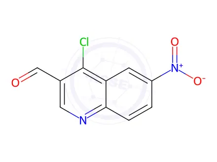 Chemical structure of 4-Chloro-6-nitroquinoline-3-carbaldehyde