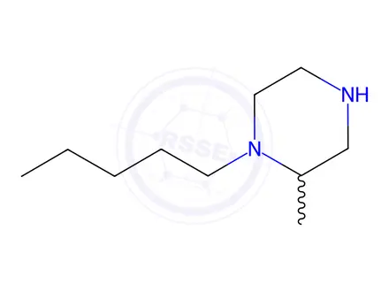 Chemical structure of Piperazine, 2-methyl-1-pentyl-(8CI,9CI)