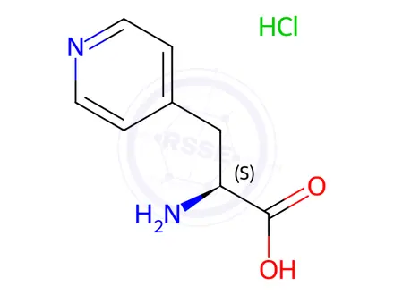 Chemical structure of (S)-2-Amino-3-(pyridin-4-yl)propanoic acid hydrochloride