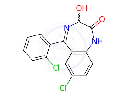 Chemical structure of Lorazepam CIV(Secondary Standards traceble to USP)