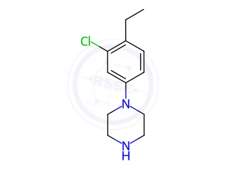 Chemical structure of 1-(3-Chloro-4-ethylphenyl)piperazine