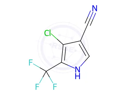 Chemical structure of 4-Chloro-5-(trifluoromethyl)-1H-pyrrole-3-carbonitrile