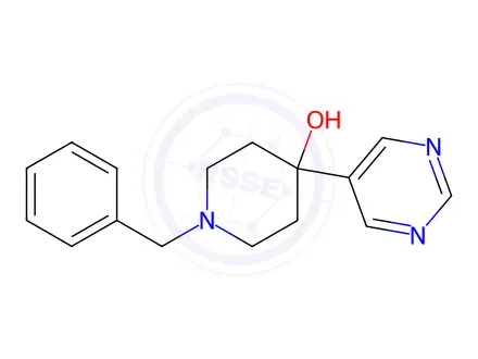 Chemical structure of 1-Benzyl-4-(5-pyrimidinyl)-4-piperidinol