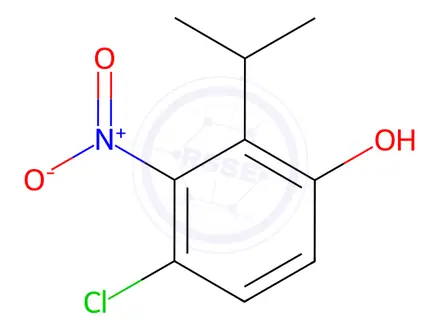Chemical structure of 4-Chloro-2-isopropyl-3-nitro-phenol