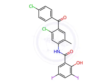 Chemical structure of Closantel Impurity 6 (Closantel Sodium Dihydrate EP Impurity F)