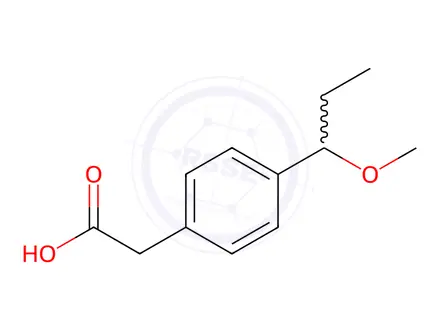 Chemical structure of 2-(4-(1-Methoxypropyl)phenyl)acetic acid