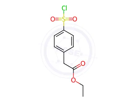 Chemical structure of (4-Chlorosulfonyl-phenyl)-acetic acid ethyl ester