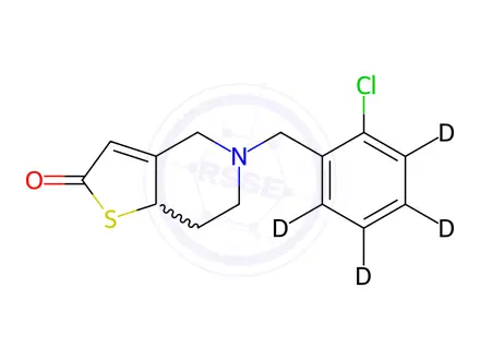 Chemical structure of 2-Oxo Ticlopidine-d4