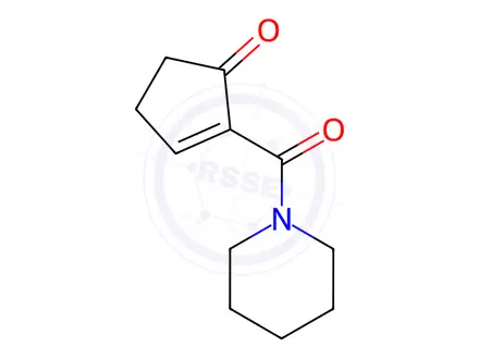 Chemical structure of Piperidine, 1-[(5-oxo-1-cyclopenten-1-yl)carbonyl]-(9CI)