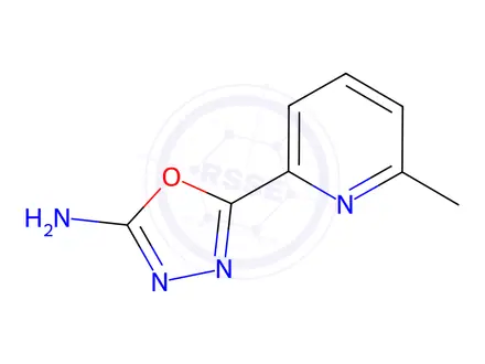 Chemical structure of 5-(6-Methylpyridin-2-yl)-1,3,4-oxadiazol-2-amine