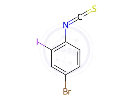 Chemical structure of 4-Bromo-2-iodo-1-isothiocyanatobenzene