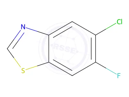 Chemical structure of Benzothiazole, 5-chloro-6-fluoro-(9CI)