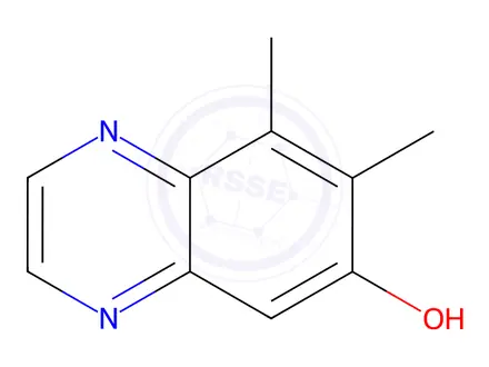 Chemical structure of 6-Hydroxy-7,8-dimethylquinoxaline