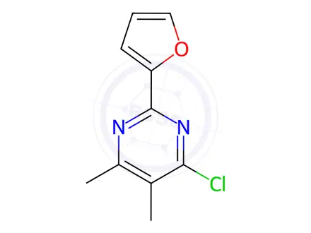 Chemical structure of 4-Chloro-2-(furan-2-yl)-5,6-dimethylpyrimidine