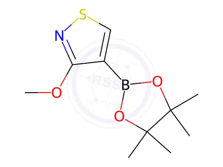 Chemical structure of Isothiazole, 3-methoxy-4-(4,4,5,5-tetramethyl-1,3,2-dioxaborolan-2-yl)-