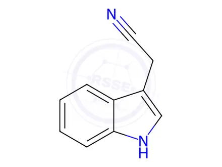 Chemical structure of 3-Indolyl-acetonitrile