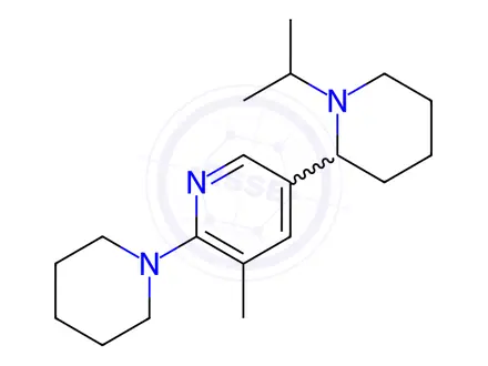 Chemical structure of 5-(1-Isopropylpiperidin-2-yl)-3-methyl-2-(piperidin-1-yl)pyridine