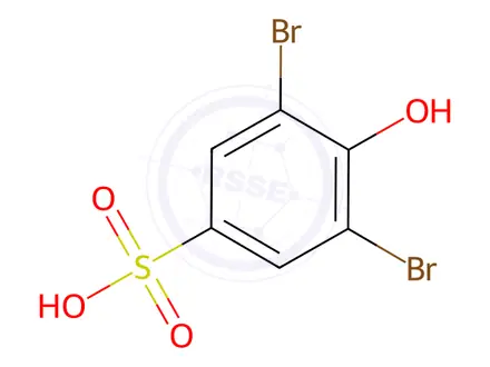 Chemical structure of 3,5-Dibromo-4-hydroxybenzenesulfonic acid