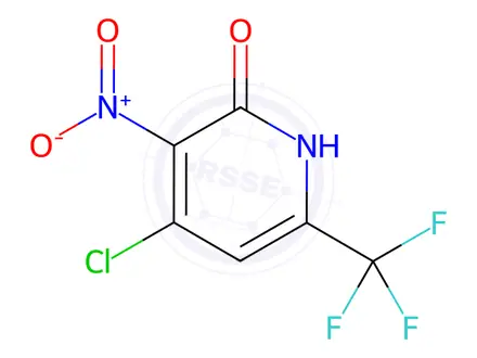 Chemical structure of 4-Chloro-3-nitro-6-(trifluoromethyl)pyridin-2(1H)-one
