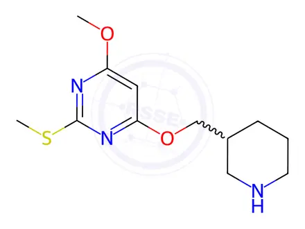 Chemical structure of 4-Methoxy-2-Methylsulfanyl-6-(piperidin-3-ylMethoxy)-pyriMidine hydrochloride