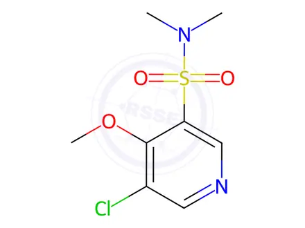 Chemical structure of 5-Chloro-4-methoxy-N,N-dimethylpyridine-3-sulfonamide
