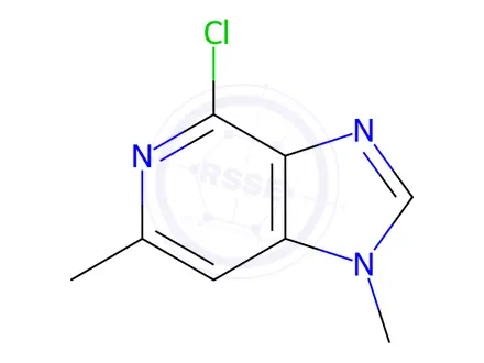 Chemical structure of 4-Chloro-1,6-dimethyl-1H-imidazo[4,5-c]pyridine